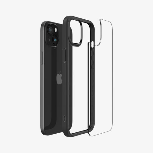 ACS07209 - iPhone 15 Series Ultra Hybrid Case in Natural Titanium showing the back
